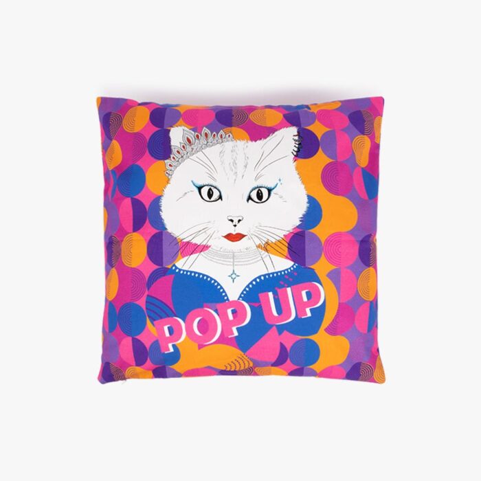 Housse de Coussin Chat Pop CHATS DE ROCK – Image 1