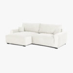 Canapé-lit avec chaise longue beige LAUREN – Image 3