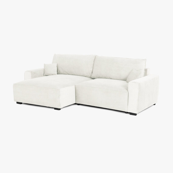 Canapé-lit avec chaise longue beige LAUREN – Image 3