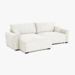 Canapé-lit avec chaise longue beige LAUREN – Image 5