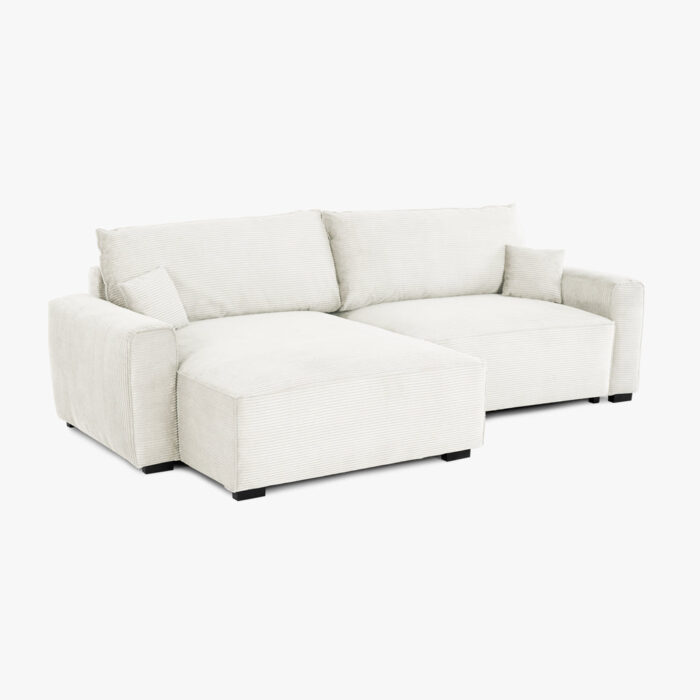 Canapé-lit avec chaise longue beige LAUREN – Image 5