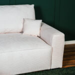 Canapé-lit avec chaise longue beige LAUREN – Image 7