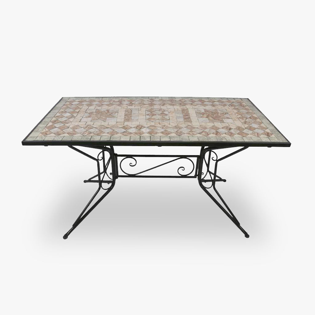 170091869_1.jpg Table en Fer et Mosaïque Étoile 140x70x75 COMPORTA – Image 1
