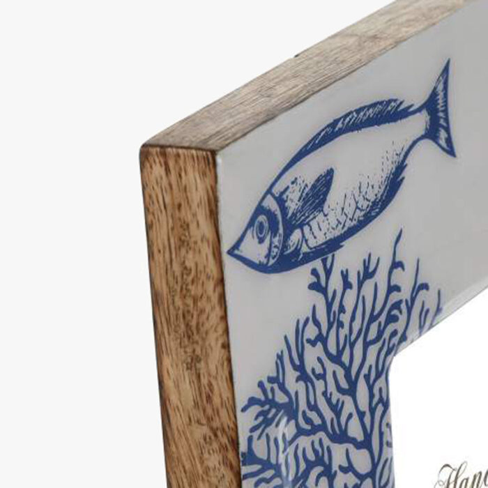 Cadre en Bois Laqué Poissons MARITIME – Image 3