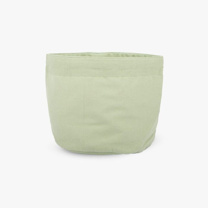Corbeille et Sac à Pain Coton Vert Clair 4EVERYDAY – Image 1
