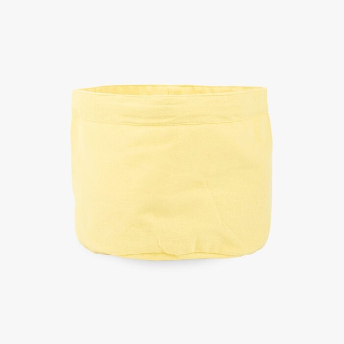 Corbeille et Sac à Pain Coton Jaune Clair 4EVERYDAY – Image 1