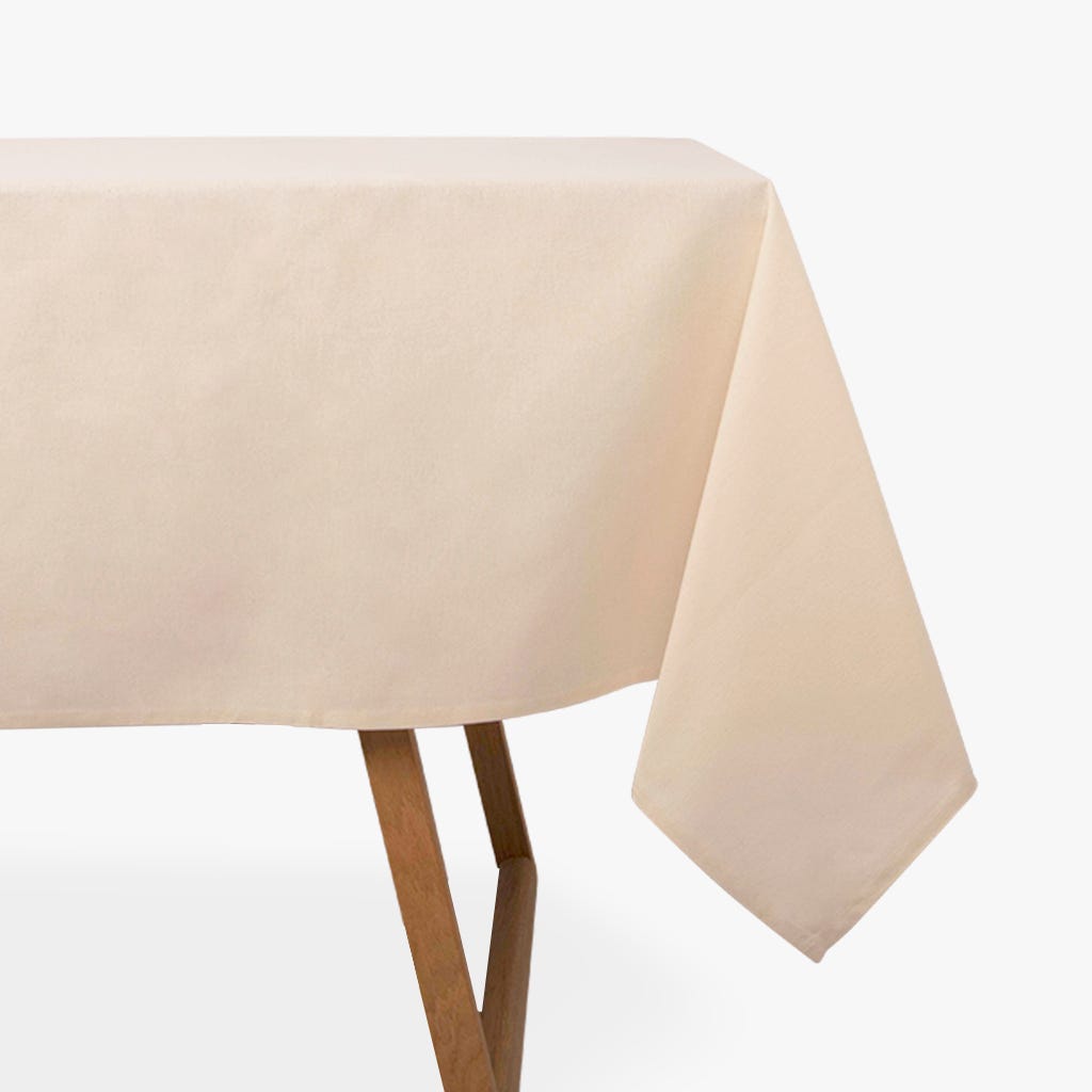 174386825_1.jpg Nappe en Coton Rectangulaire Beige 4EVERYDAY – Image 1