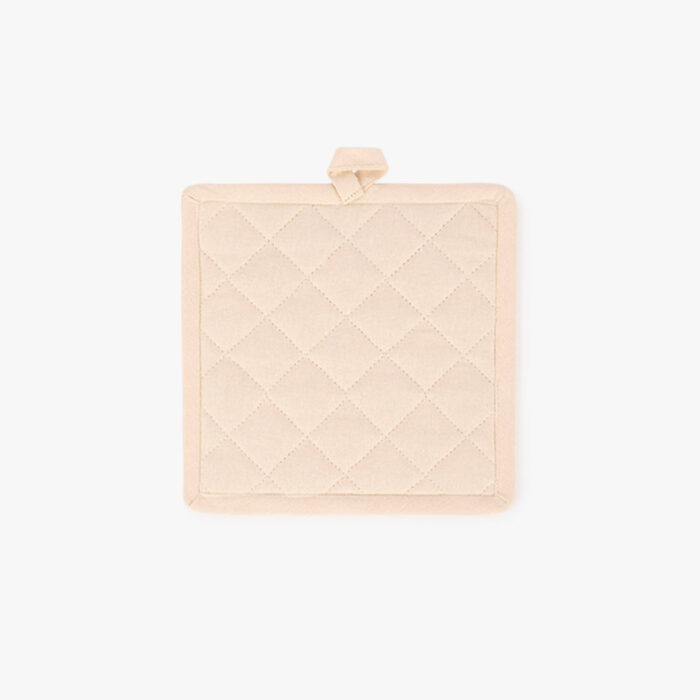 Manique de cuisine Carrée en Coton Beige 4EVERYDAY – Image 2