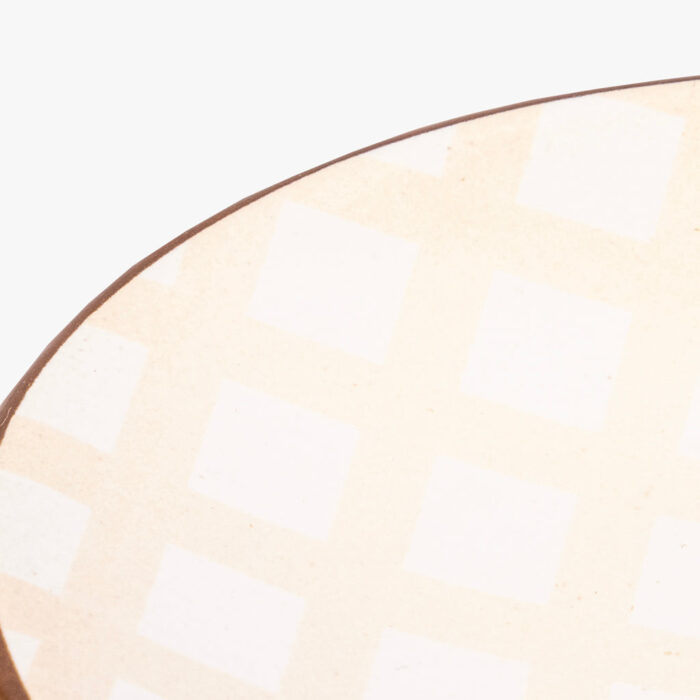 Porte-savon de Bain Rond à Rayures Crème VICHY – Image 3