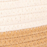 Panier Coton Petit avec Poignée Beige et Blanc CERCAL – Image 2