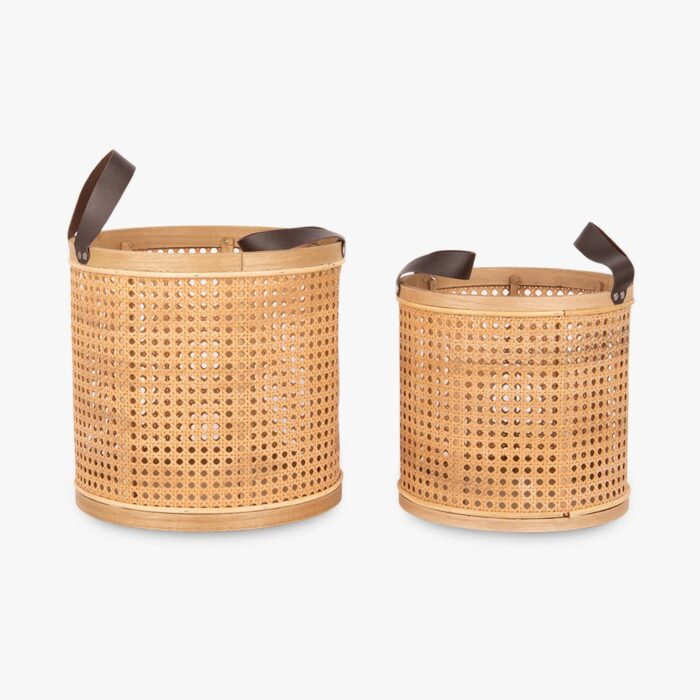 Ensemble de Deux Paniers en Rotin Naturel SUBLIME – Image 1