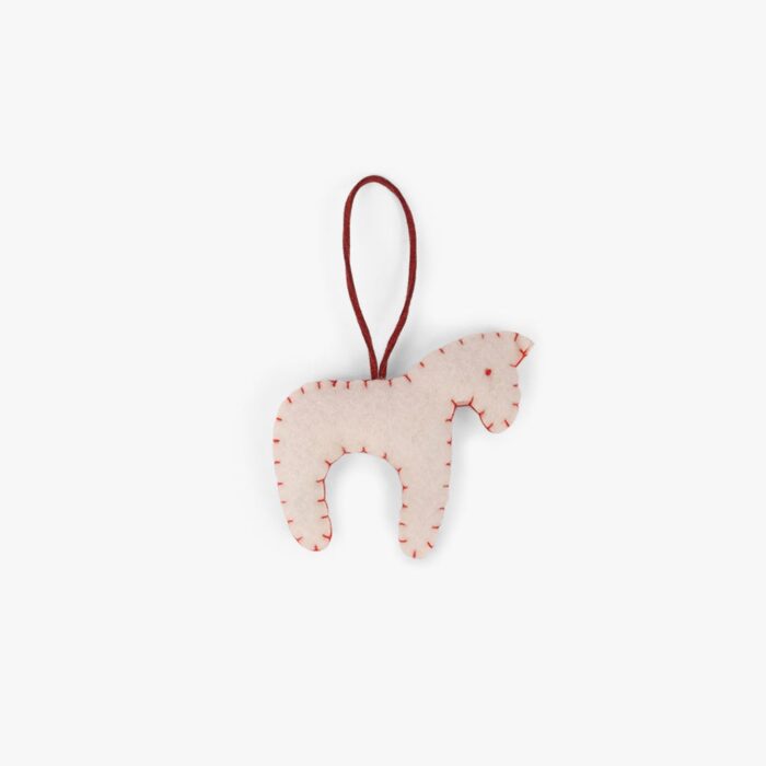 Décoration de Noël Cheval Blanc 9 cm CRAFT – Image 1