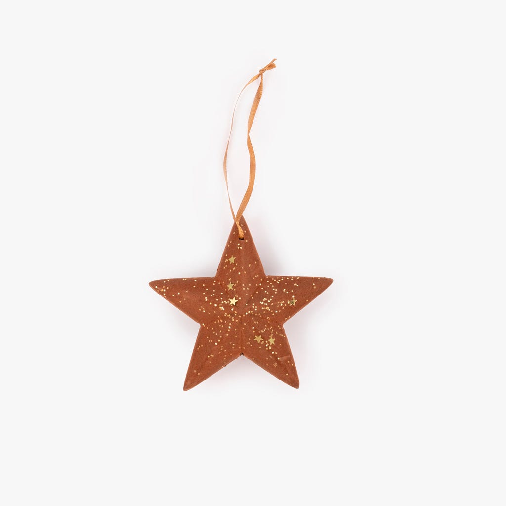 174788622_1.jpg Décoration de Noël Étoile Orange 12 cm BRIGHT – Image 1