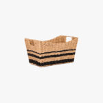 Panier Rayé S Naturel et Noir ODEMIRA – Image 2