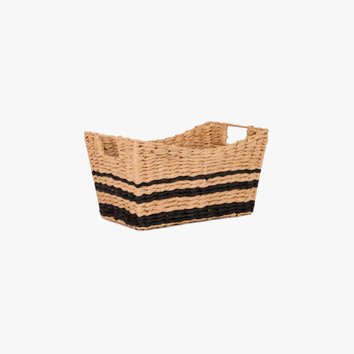 Panier Rayé S Naturel et Noir ODEMIRA – Image 2