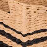 Panier Rayé S Naturel et Noir ODEMIRA – Image 3