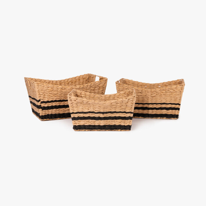 Panier Rayé S Naturel et Noir ODEMIRA – Image 4