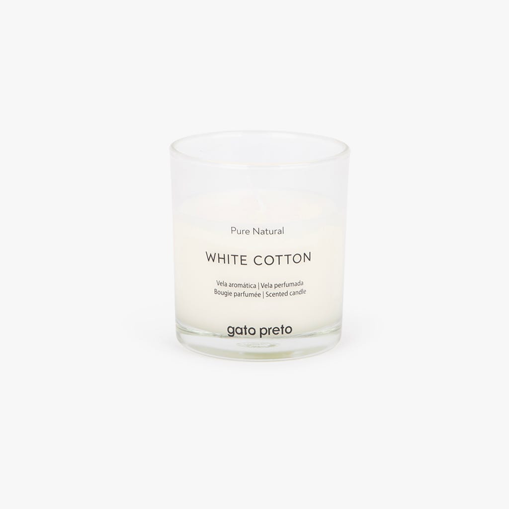 17688469_1.jpg Bougie Parfumée en Verre White Cotton 160g PURE NATURAL – Image 1