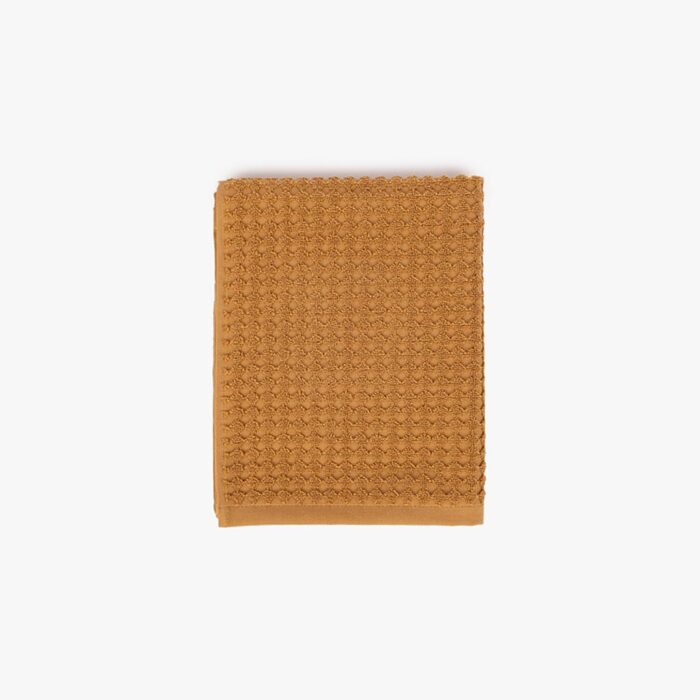 Serviette de Toilette Visage Coton Nid d'Abeille Jaune ESNA – Image 1
