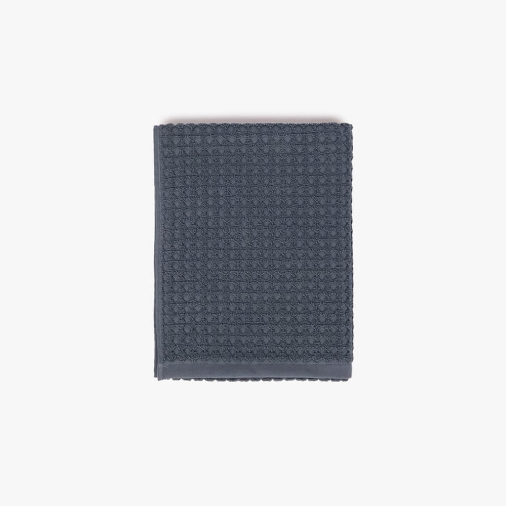 177191203_1.jpg Serviette de Toilette Visage Coton Nid d'Abeille Bleu ESNA – Image 1