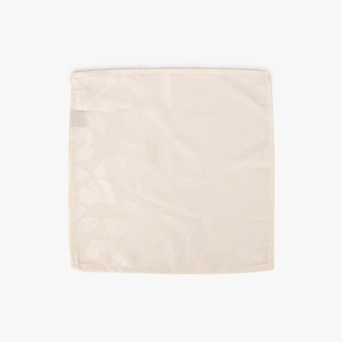 Ensemble 2 Serviettes Jacquard Feuilles Perle WHISPER – Image 2