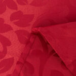 Nappe Rectangulaire 300 Jacquard Feuilles Bordeaux WHISPER – Image 2