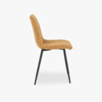 Chaise Moutarde avec Pieds en Métal Noir RIBE – Image 4