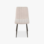 Chaise Rose Clair avec Pieds en Métal Noir RIBE – Image 2