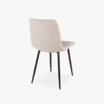 Chaise Rose Clair avec Pieds en Métal Noir RIBE – Image 4