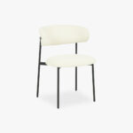 Chaise Blanche avec Structure en Noir VARDE