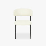 Chaise Blanche avec Structure en Noir VARDE – Image 2