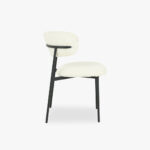 Chaise Blanche avec Structure en Noir VARDE – Image 3