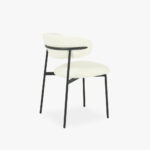 Chaise Blanche avec Structure en Noir VARDE – Image 4