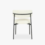 Chaise Blanche avec Structure en Noir VARDE – Image 5