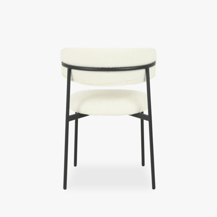 Chaise Blanche avec Structure en Noir VARDE – Image 5
