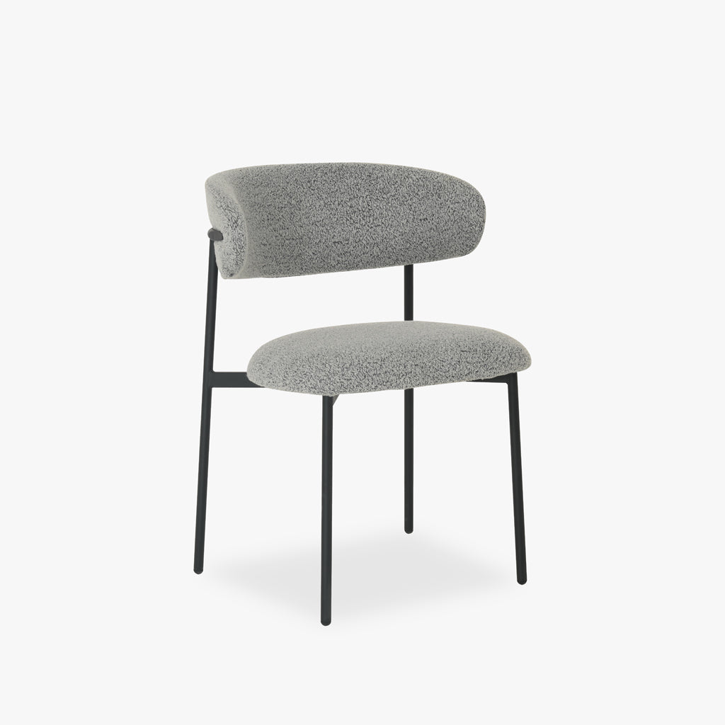 193991233_1.jpg Chaise Grise et Noire avec Structure en Noir VARDE - Image 1