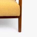Fauteuil Jaune avec Coussin Jaune et Avec Accoudoirs BARBER – Image 4