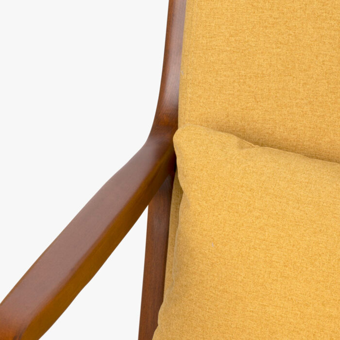 Fauteuil Jaune avec Coussin Jaune et Avec Accoudoirs BARBER – Image 5