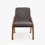 Chaise Grise avec Accoudoirs RIGA – Image 2