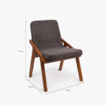 Chaise Grise avec Accoudoirs RIGA – Image 6