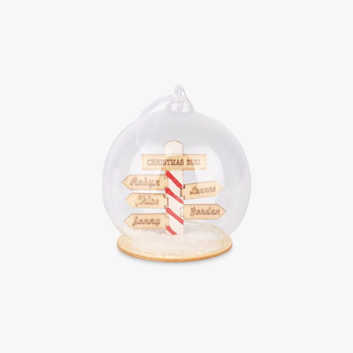 Boule de verre plaque directions 8 cm – Image 1
