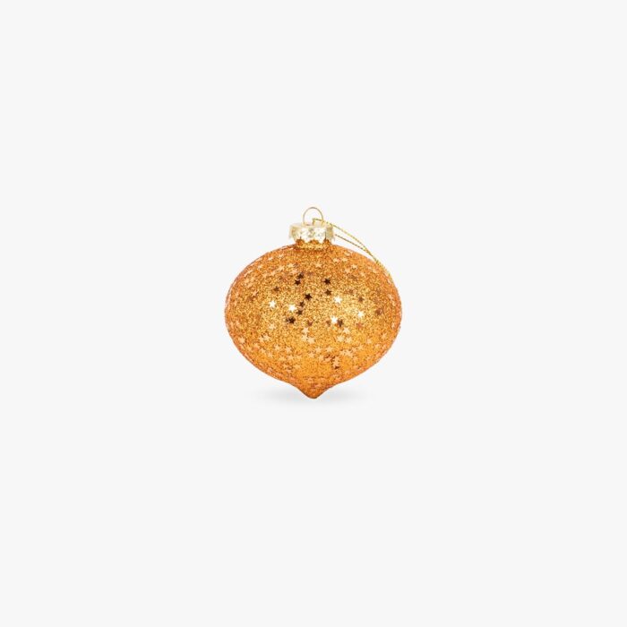 Boule Verre Goutte Cuivre 8cm NEW BRIGHT – Image 1