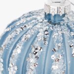 Boule Verre Goutte Bleue 8cm NEW BRIGHT – Image 2