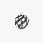 Boule en Verre Ondulations Noir 8cm KITSCH