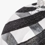 Boule en Verre Ondulations Noir 8cm KITSCH – Image 2