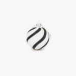 Boule en Verre Ondas Blanc et Noir 8cm KITSCH