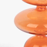 Bougeoir en verre orange BUBBLE – Image 2