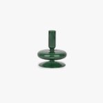 Bougeoir en verre vert BUBBLE