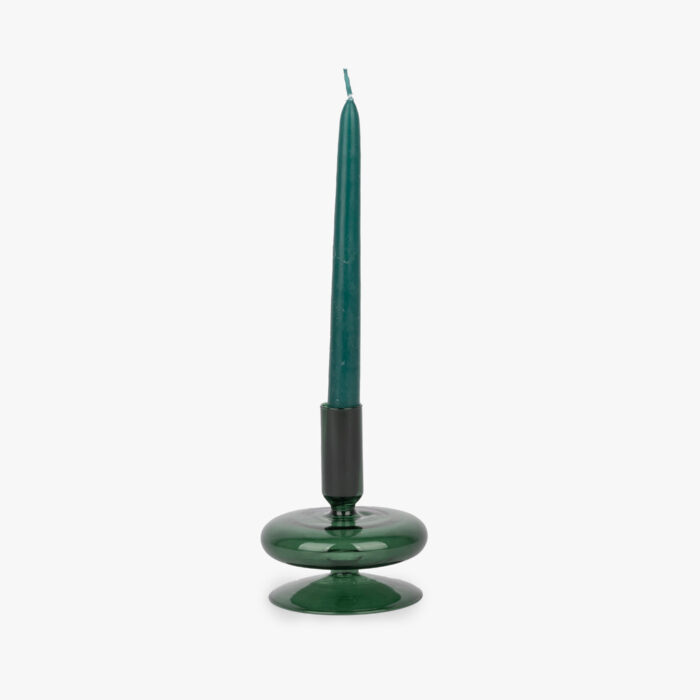 Bougeoir en verre vert BUBBLE – Image 2