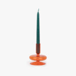 Bougeoir en verre orange BUBBLE – Image 3
